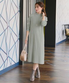 Tiaclasse 【安田美沙子さん着用・新色・XSサイズ追加】リブ切替ニットワンピース