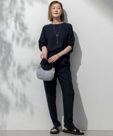 23区 【Oggi7月号掲載/吸水速乾/接触冷感/UVカット】ストレッチジョーゼット テーパード パンツ