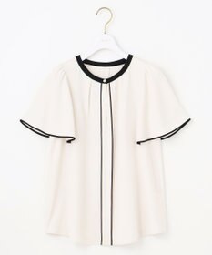 ANY SIS S 【洗える】バイカラーフレア ブラウス