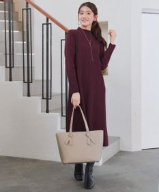 Tiaclasse 【安田美沙子さん着用・新色・XSサイズ追加】リブ切替ニットワンピース