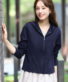 Tiaclasse 【UVカット・吸水速乾・洗える】 “きれい見え” カットソーラインフードパーカー