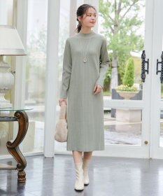 Tiaclasse 【安田美沙子さん着用・新色・XSサイズ追加】リブ切替ニットワンピース