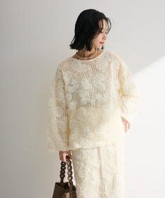 Green Parks レース刺繍プルオーバー