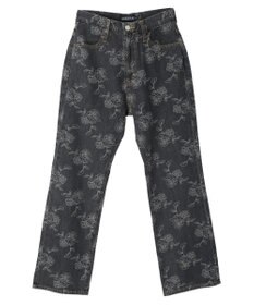 Green Parks ・Ｄｏｕｂｌｅ　Ｆｌａｇｓ　フラワー抜染ストレートデニム