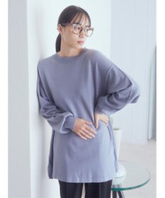 earth music&ecology バックヘムプリーツチュニック