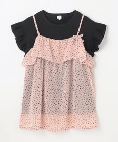 組曲 KIDS 【150-160㎝】ドットキャミ＋TシャツSET