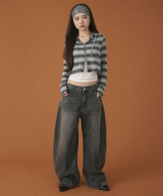 WEGO ラインストーンbackロゴデニム