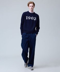 J.PRESS MEN 【NYUZELESS】1902 クルーネックロゴ ニット