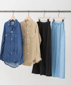 自由区 L 【セット可/洗える】テンセルデニム ロングスカート