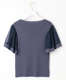 ANY SIS 【洗える】チュールスリーブ ニット