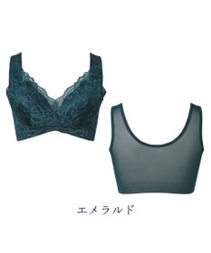 BRADELIS New York 【BRADELIS NewYork peace ブラデリス】ハートフルカップカシュクールブラ24 華やかレース ノンワイヤー 補正ブラ ブラジャー DB124102