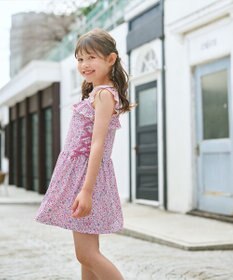 組曲 KIDS 【UVカット】【SS-Lサイズ】トロピカルフラワー スイムウェア(ワンピース)