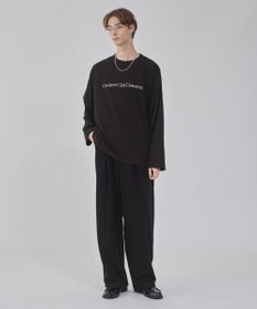 WEGO 【ウエストゴム/MLサイズ展開/ユニセックス着用ITEM】ボンディングワイドスウェットパンツ