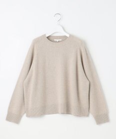 自由区 L 【洗える】ウールカシミヤブレンドラメスパンコールクルーネック ニット