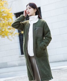 SHARE PARK LADIES 【LADIES】ボアフリースロングカーディガン