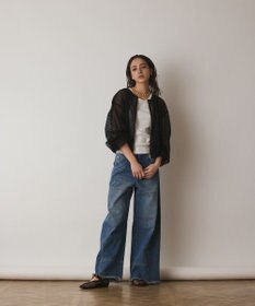 GRACE CONTINENTAL メッシュギャザーブルゾン