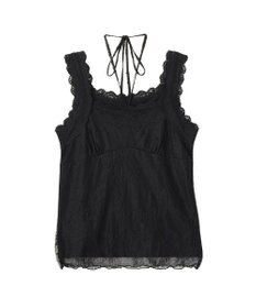 earth music&ecology 総レースホルターネックキャミソール