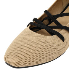 earth music&ecology レースアップニットバレーシューズ