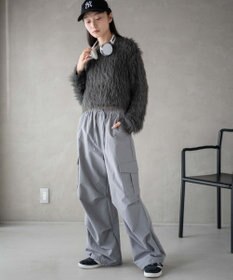 WEGO 【ウエストゴム】イージーパラシュートカーゴパンツ