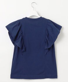 UNFILO 【吸水速乾/マシンウォッシャブル】フリルスリーブ Tシャツ