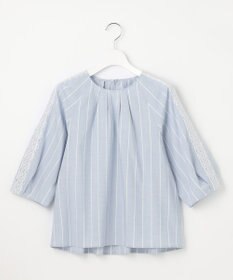 自由区 S 【洗える】エンブロイダリーブロードプルオーバー ブラウス