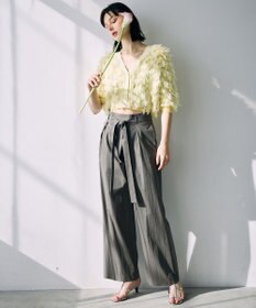 自由区 【カトリエムブーケ】Envelopper ワイドストレートラップパンツ