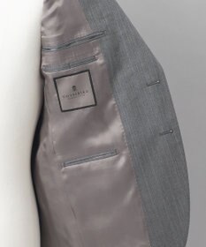 GOTAIRIKU 【御幸毛織】ドライスピナーツイルストレッチスーツ_グレーストライプ