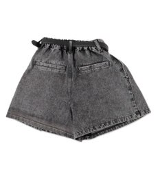 WEGO ベルト付デニムタックショートパンツ