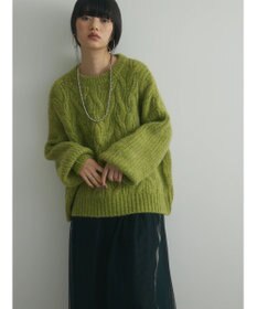 Green Parks armonia. ケーブルニットプルオーバー
