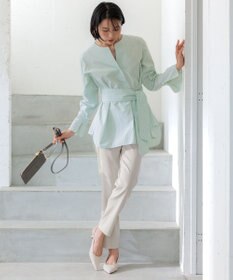 23区 CANCLINI スキッパーベルト付き ブラウス