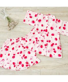 Mother garden 2025 マザーガーデン  野いちご 甚平  《水彩柄》 95～100cm