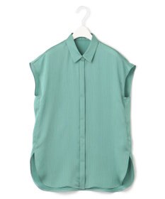 ICB 【接触冷感・洗える】サテンヨウリュウ フレンチスリーブシャツ