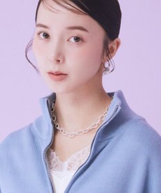 earth music&ecology ジグザグチェーンマンテルネックレス