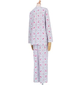 WACOAL パジャマ 長袖 長ズボン 綿100%(本体) 天竺素材 ミントン レディース NDX563 /ワコール