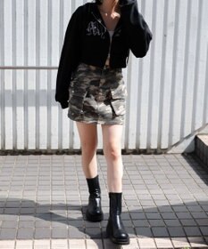 WEGO ヴィンテージウォッシュカーゴミニスカート