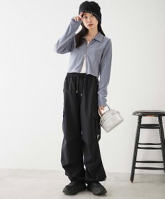 WEGO 【ウエストゴム】イージーパラシュートカーゴパンツ