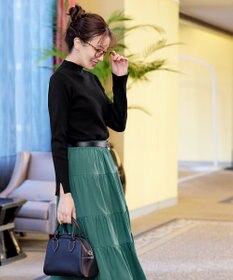 Tiaclasse 【洗える】ティアードフレアスカート