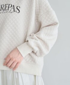 Green Parks ショート丈キルトロゴプルオーバー