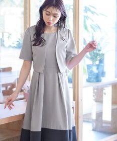 Tiaclasse 【洗える】ボレロ＆ワンピースセット