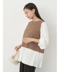 earth music&ecology プリーツドッキングプルオーバー