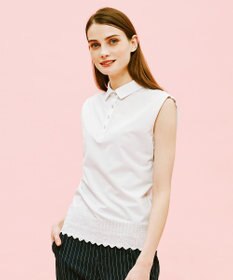 23区GOLF 【WOMEN】カノコ刺繍 ノースリーブ シャツ