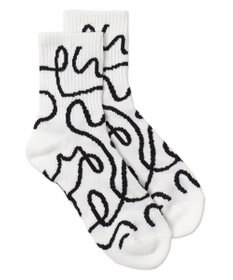 WEGO ニュアンスリブ底パイルクルーソックス