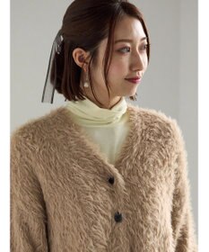 Te chichi シャギーVネックカーディガン