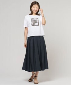 J.PRESS LADIES L エアリースパンボイル プリーツ スカート