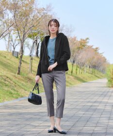 Tiaclasse L 【ウール混】パフスリーブファンシーヤーンニットトップス