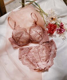 San-ai Resort（三愛水着楽園） 【新色アッシュローズ・アッシュグレー追加】 カシュクール脇高ブラジャー＆ショーツ