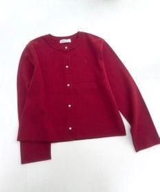 Feroux 胸元刺繍パールニット カーディガン