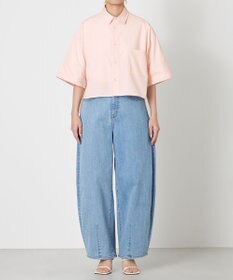 NAVE 【ReNAVE・セットアップ可/洗える/接触冷感/UVケア】コットンポリブロード クロップドシャツ