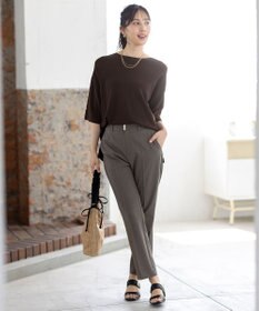 ANY SIS 【接触冷感・UVカット・洗える】ビューティクールボートネック プルオーバー