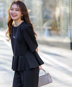 ANY SIS 【撥水・接触冷感・UVカット】コンフォートイージーペプラム  ブラウス